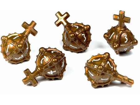 PolyHero Dice: Cleric d4 Hallowed Hand Grenade - Merciful Gold (5) Supply