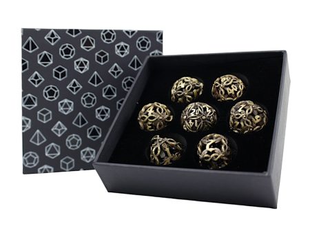 Hollow Vines Tarnished Gold - Metal RPG Dice Set (LPG) Sale