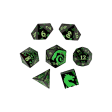 Inscripted Dragon Green - Metal RPG Dice Set (LPG) Cheap