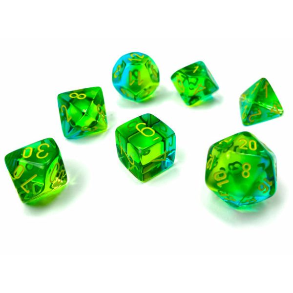 Gemini Translucent Green-Teal w Yellow - 7 Die Set (CHX26466) Online Hot Sale