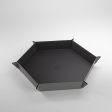 Magnetic Dice Tray: XL Hexangonal - Gray Black Supply