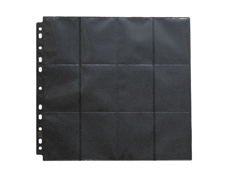 Dragon Shield: 24 Pocket Side Loading Pages (Single Page) Black Sale