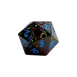 Inscripted Bubbles Rainbow Black - Metal RPG Dice Set (LPG) Online