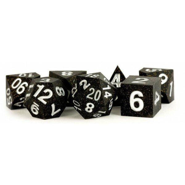 MDG Silicone Rubber Dice Set - Gold Scatter Fashion