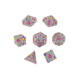 Inscripted Hex Pastel White - Metal RPG Dice Set (LPG) Supply