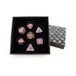 Draco Bright Purple Brass - Metal RPG Dice Set (LPG) Supply