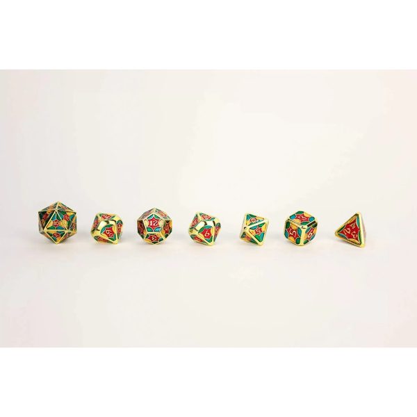 Leadlight 4 Colour Gold - Metal RPG Dice Set (LPG) Online