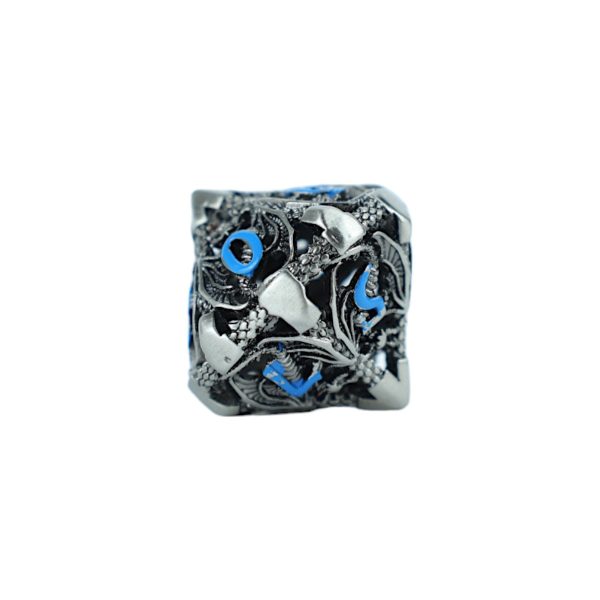 Hollow Dragon Stainless and Blue - Metal RPG Dice Set (LPG) For Cheap