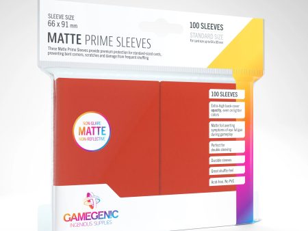 Gamegenic Matte Prime Sleeves - Red (100pk) Online