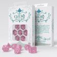 Elvish Shimmering Pink & White Dice Set (7) Online now