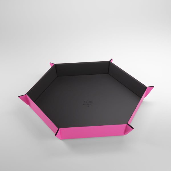 Magnetic Dice Tray: XL Hexagonal - Pink Black Fashion