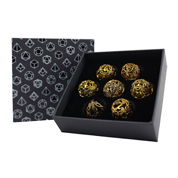 Hollow Vines Ancient Bronze - Metal RPG Dice Set (LPG) Fashion