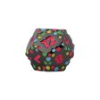 Inscripted Hex Rainbow Black - Metal RPG Dice Set (LPG) Online now