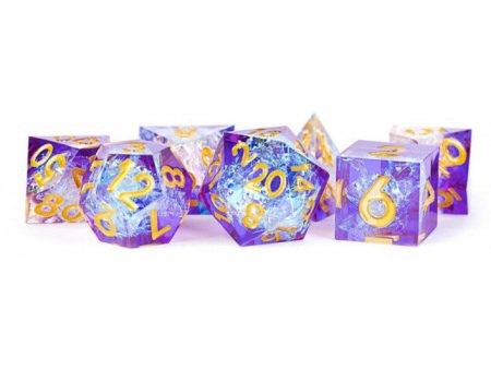 MDG Sharp Edge Resin Dice Set - Royal Geode Discount