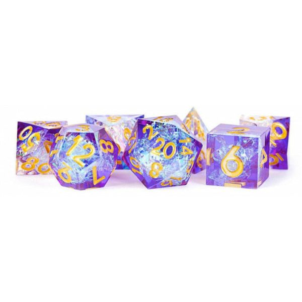 MDG Sharp Edge Resin Dice Set - Royal Geode Discount