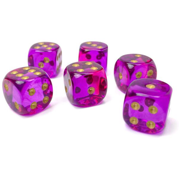 Gemini Translucent 16mm D6 Red-Violet Gold (12) (CHX26667) Online Hot Sale