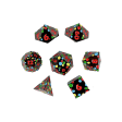 Inscripted Hex Rainbow Black - Metal RPG Dice Set (LPG) Online now