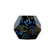 Inscripted Bubbles Rainbow Black - Metal RPG Dice Set (LPG) Online