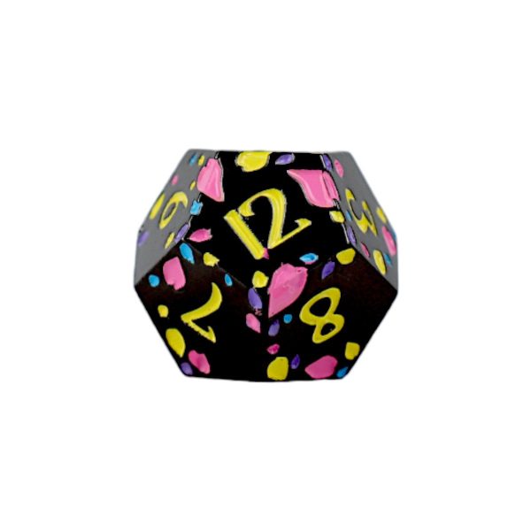 Inscripted Sakura Pastel Black - Metal RPG Dice Set (LPG) Online