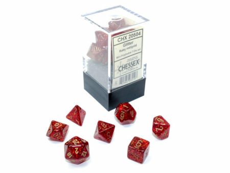 Mini Glitter Ruby Red Gold - 7 Die Set (CHX20504) Discount