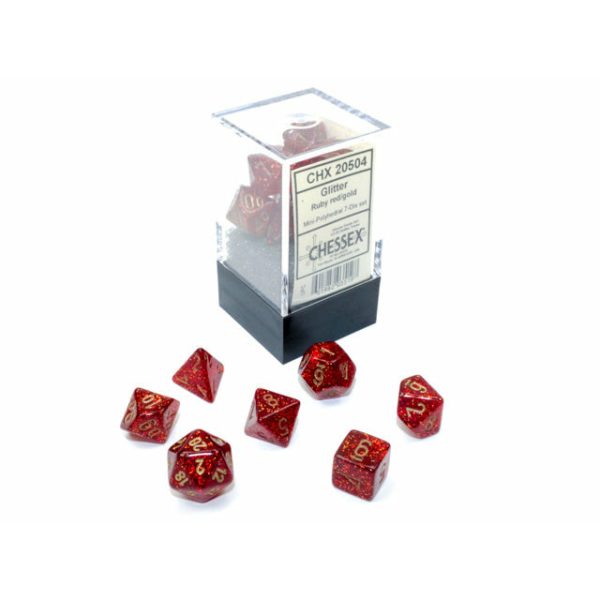 Mini Glitter Ruby Red Gold - 7 Die Set (CHX20504) Discount