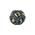 Hollow Vines Black and Gold - Metal RPG Dice Set (LPG) For Sale