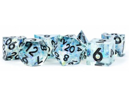 MDG Sharp Edge Resin Dice Set - Captured Frost Online