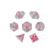 Inscripted Sakura Pastel White - Metal RPG Dice Set (LPG) Online Hot Sale