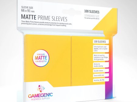 Gamegenic Matte Prime Sleeves -  Yellow (100pk) Supply