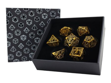 Hollow Dragon Ancient Bronze - Metal RPG Dice Set (LPG) Hot on Sale