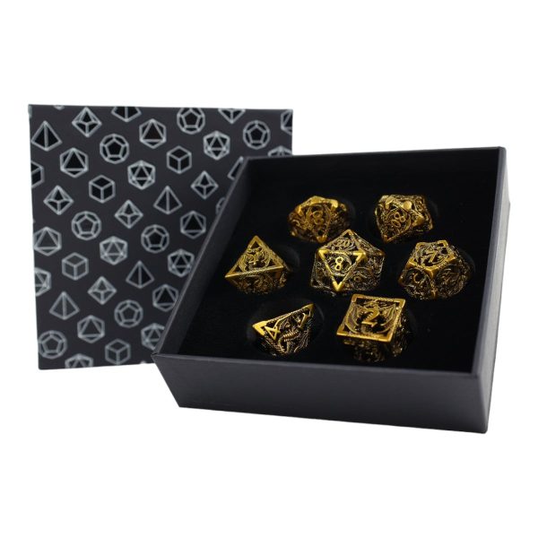 Hollow Dragon Ancient Bronze - Metal RPG Dice Set (LPG) Hot on Sale