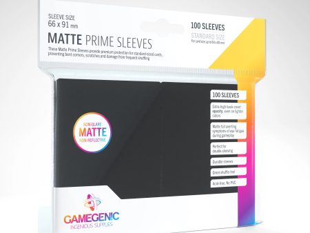 Gamegenic Matte Prime Sleeves - Black (100pk) Discount