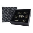 Hollow Elliptic Chrome and Gold - Metal RPG Dice Set (LPG) Online now