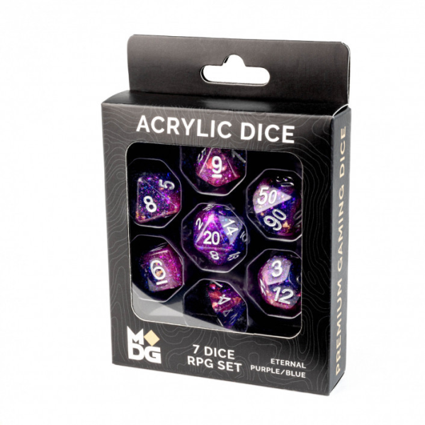 MDG Resin Dice Set - Eternal Purple Blue Supply