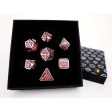 Draco Dark Red Silver - Metal RPG Dice Set (LPG) on Sale