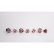 Draco Dark Red Silver - Metal RPG Dice Set (LPG) on Sale