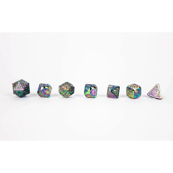 Leadlight Dazzle Dark - Metal RPG Dice Set (LPG) on Sale