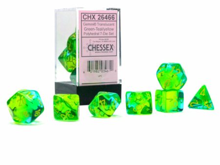 Gemini Translucent Green-Teal w Yellow - 7 Die Set (CHX26466) Online Hot Sale