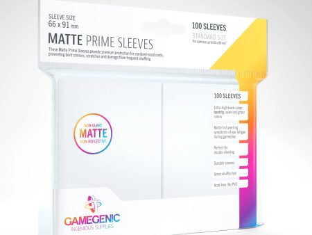 Gamegenic Matte Prime Sleeves -  White (100pk) Online Sale