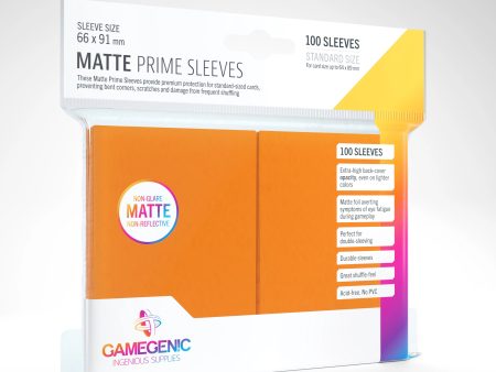 Gamegenic Matte Prime Sleeves - Orange (100pk) Cheap