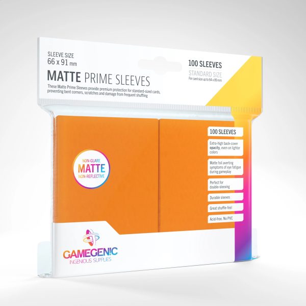 Gamegenic Matte Prime Sleeves - Orange (100pk) Cheap