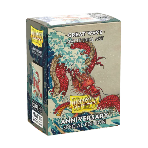 Dragon Shield Sleeves MATTE DUAL ART - Great Wave (25th Ann. ed) (100pk) Online Sale