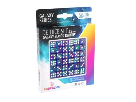 Neptune D6 12mm Dice Set (36) - Gamegenic Galaxy Series Fashion