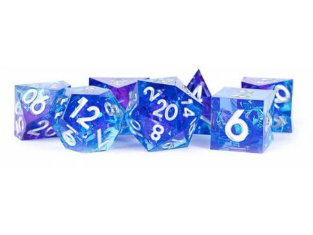 MDG Sharp Edge Resin Dice Set - Oceanic Flare For Sale