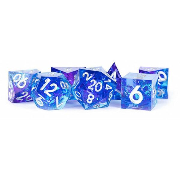 MDG Sharp Edge Resin Dice Set - Oceanic Flare For Sale