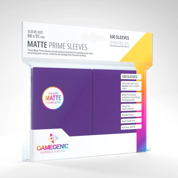 Gamegenic Matte Prime Sleeves - Purple (100pk) For Cheap