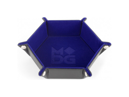 MDG Hexagon Fold Up Dice Tray - Blue Online Sale