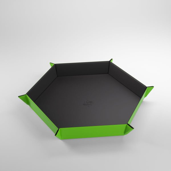 Magnetic Dice Tray: XL Hexangonal - Green Black Hot on Sale