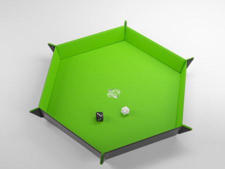 Magnetic Dice Tray: XL Hexangonal - Green Black Hot on Sale