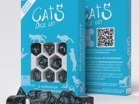 Q Workshop 20 years: Cats Dice Set (7) Online